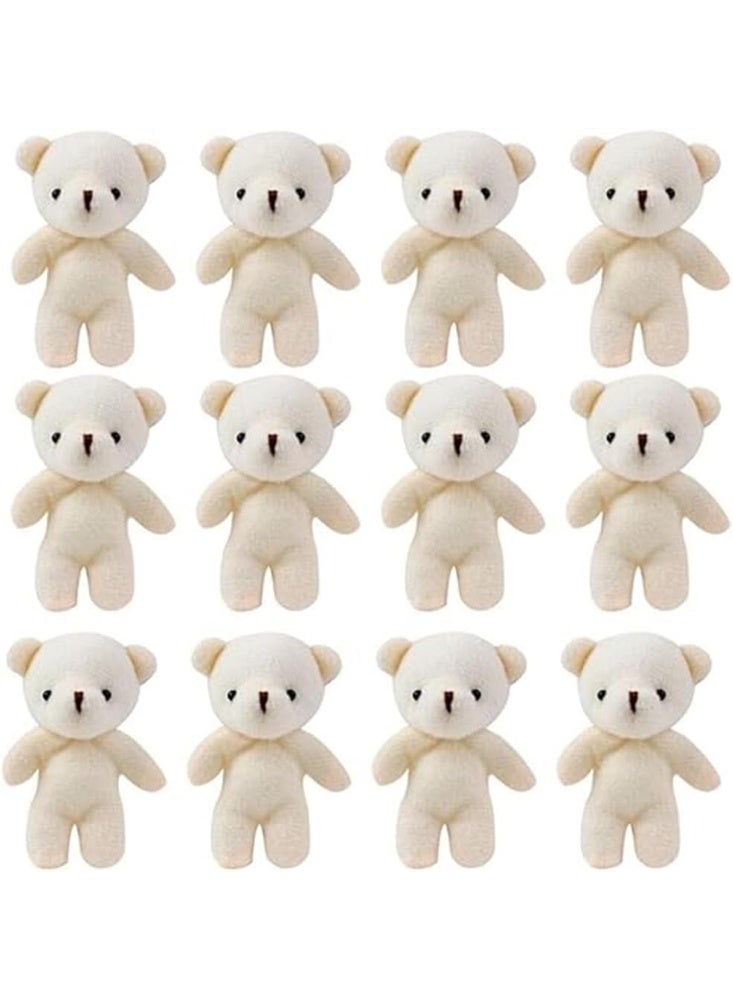 MAKINGTEC Teddies Bears Pendant, Mini Plush Bear Toy Small Plush Doll Bears Stuffed Animal Toys for Keychain Craft DIY Accessory Birthday Gifts Party Favors Supplies (12Pcs) - Image 1